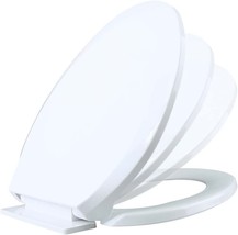 Renovators Supply Manufacturing White Slow Close Elongated Toilet Seat Lid No - £52.74 GBP