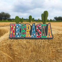 Nebraska Spellbound Bright Color Design Rubber Souvenir Fridge Magnet - $13.90