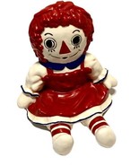 Vintage Ceramic 7x7 In Sitting Raggedy Ann 1970 The Bobbs Merrill Co SEE... - $25.00