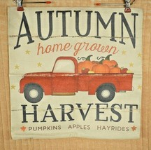 Autumn Harvest Home Grown Pumpkins Apples Throw Pillow Cover 18 x 17 inch (New) - £11.12 GBP