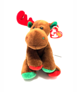 Ty Beanie Baby Trimmings Moose With Tag 2008 Christmas Holiday Plush - $95.29 MXN