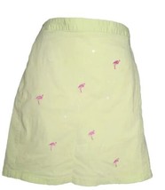 Moka Sport Women&#39;s Mini Skort Skirt Activewear Limon Green Flamingo Print - $18.70