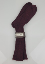 Vintage Christian Dior Orlon Acrylic Men&#39;s Socks Burgundy New Old Stock ... - £50.63 GBP