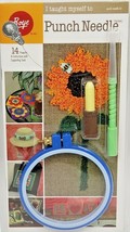 Boye I Taught Myself To Punch Needle Kit, Instruction Book, Embroidery Hoop New - $14.84
