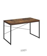 47 in. Rectangular Weathered Oak Writing Desks with Metal Frame - $66.49