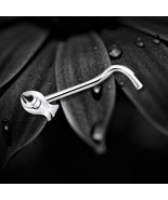 925 Sterling Silver Fish Nose Screw Pin Stud Nautical Plain Piercing Jew... - $158.19 MXN