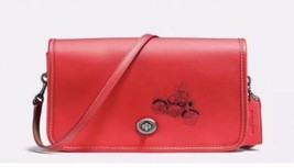 NWT Coach Disney X Mickey Penny Crossbody in glove Calf Leather  F59374 Red - £89.32 GBP