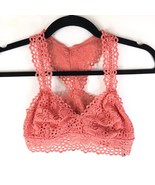 Aerie Bralette Lace Racerback Stretch Coral Salmon Pink XS - £7.64 GBP