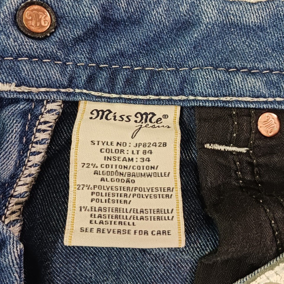 MISS ME JP8242B Signature Bootcut Women's Blue Cotton Blend Jeans Sz 26 (29×30) Item image 6