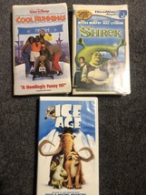 A lot of 3 VHS movies ice age, Shrek, cool runnings Walt Disney - £11.59 GBP