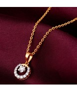 18K Gold Enchanted Touch Diamond Pendant | Sparkling Beaded Pendant for ... - £382.59 GBP