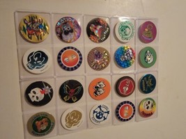 Lot Of 20 Vintage POGs Misc. Skulls  Skeleton Skull USA Poison Snake Pirate - $18.61