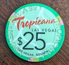 $25 TROPICANA Las Vegas Nevada Casino Chip. Vintage - £39.28 GBP