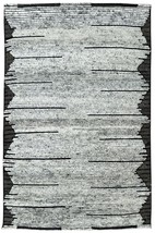 EORC Buy Hand-Knotted Wool Gray Transitional Modern Contemporary Rug Online - £810.74 GBP+