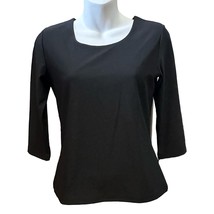 Spanx 020w Boatneck Top 3/4 Sleeve Black Size Medium New with tags - £27.29 GBP