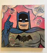 “Batman No. 6” by Dr. Smash Lowbrow Pop Surrealism Original Street Art Painting - $561.00