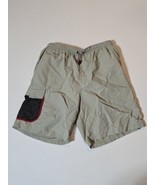 Nautica Shorts Mens Medium Tan Logo Stretch Drawstring Sports Polyester ... - £14.36 GBP