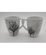 Corelle Coordinates Timber Shadows Set 2 Porcelain Tree Coffee Mug Tea C... - $26.36 CAD