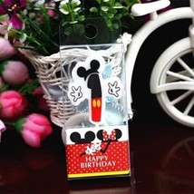 Mickey Mouse First Birthday Candle / Keepsake Topper  1-1/2&quot;X1-1/2&quot; USA ... - £3.94 GBP