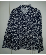 CHRISTOPHER &amp; BANKS LADIES BLACK/WHITE UN-LINED BUTTON JACKET-XL-WORN ON... - $19.11 CAD