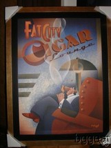 Details about   Cigar Lounge Art Deco Poster by Michael Kungl mounted an... - $275.00