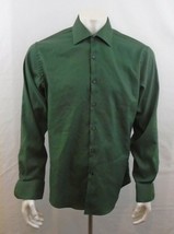 Van Heusen Fitted Green Long Sleeve Men&#39;s Button Up Dress Shirt Size 16 1/2 - £8.13 GBP