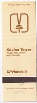 Matchbook Cover Niagara Falls Skylon Tower CP Canadian Pacific Hotel - $0.98