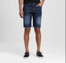 NWT 28W Mens Dark Wash Jean Shorts 28 Knit Slim Total Flex - £12.96 GBP