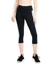 Womens Leggings Cropped Yoga Black Colorblocked Size XS IDEOLOGY $24 - NWT - £4.31 GBP