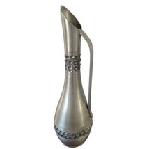 Vintage Selandia Norway Pewter Pitcher Bud Vase 8.5&quot; tall Read Condition Notes - £23.73 GBP