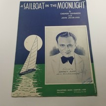 A Sailboat in the Moonlight Lombardo Loeb Sheet Music Barney Rapp pic 1937 - £5.22 GBP