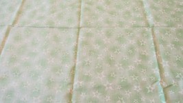 &quot;&quot;LIME GREEN BACKGROUND WITH STARS&quot;&quot; - COTTON FABRIC, QUILTING, SEWING, ... - £7.09 GBP