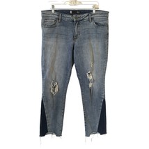 Kut from The Kloth Womens Reese Ankle Straight Leg 14 Ripped College Pre... - $17.99