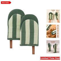 Luxurious Cotton Oven Mitt Set - Stylish, Heat-Resistant &amp; Machine Washable - $57.37