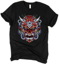 Demon Oni Mask Robot Japanese Devil Folklore Unisex T-Shirt - £22.12 GBP