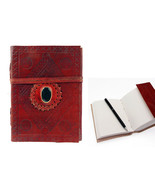 Diary Journal Notebook Handmade Dark Buffalo Leather Blank Lokta Paper P... - £24.59 GBP
