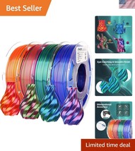Precision Dual Color Silk PLA Filament - 800g, Ideal for 3D Printing Pro... - $38.50