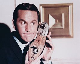 Get Smart Don Adams Holding Shoe Phone 16x20 Canvas Giclee - $69.99