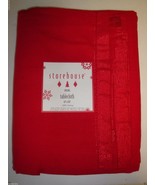 New Storehouse 60x108&quot; Tablecloth 100% Cotton Holiday Red with Red Metallic - $80.87 CAD