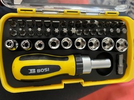 BOSI TOOLS Ratchet Screwdriver Set 41 Pieces Socket Set Magnetic Screwdr... - $30.70 CAD