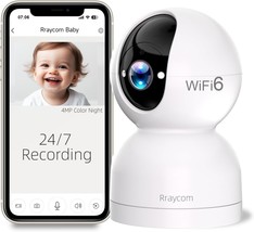 2K Security Camera for Baby Monitor Wifi 6 Pan Tilt Indoor Cameras for H... - £45.49 GBP