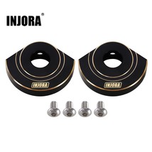 INJORA Black Coating Brass Rear Axle Tube Cap for 1/10 RC Crawler Axial SCX10 PR - £17.64 GBP