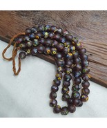 Amazing vintage venetian-african murano style glass beads strand 15-16mm... - $75.74 CAD