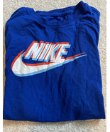 NIKE Boys Short Sleeve Blue Logo Tee Shirt Size Extra Large XL - $9.99