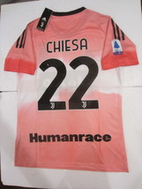Federico Chiesa Juventus Pharrell Williams Humanrace Pink Soccer Jersey 2020-21 - £71.77 GBP