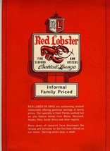 Red Lobster Restaurant Souvenir Menu Mailer 1973 Fine Seafood Raw Oysters - £17.20 GBP