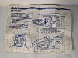 1985 Gi Joe Ciel Hawk Véhicule Bleus Instructions - $8.82