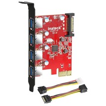 Inateck PCI-e to USB 3.0 (4 Ports) PCI Express Card and 15-Pin Power Con... - £28.34 GBP