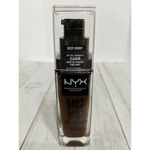 NYX Can&#39;t Stop Won&#39;t Stop Full Coverage Foundation Makeup Deep Ebony 1 oz - £5.46 GBP