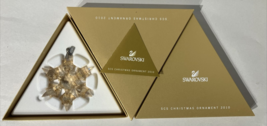 Gold 2010 Swarovski Crystal SCS Festive Ornament MIB 1054560 - £58.32 GBP